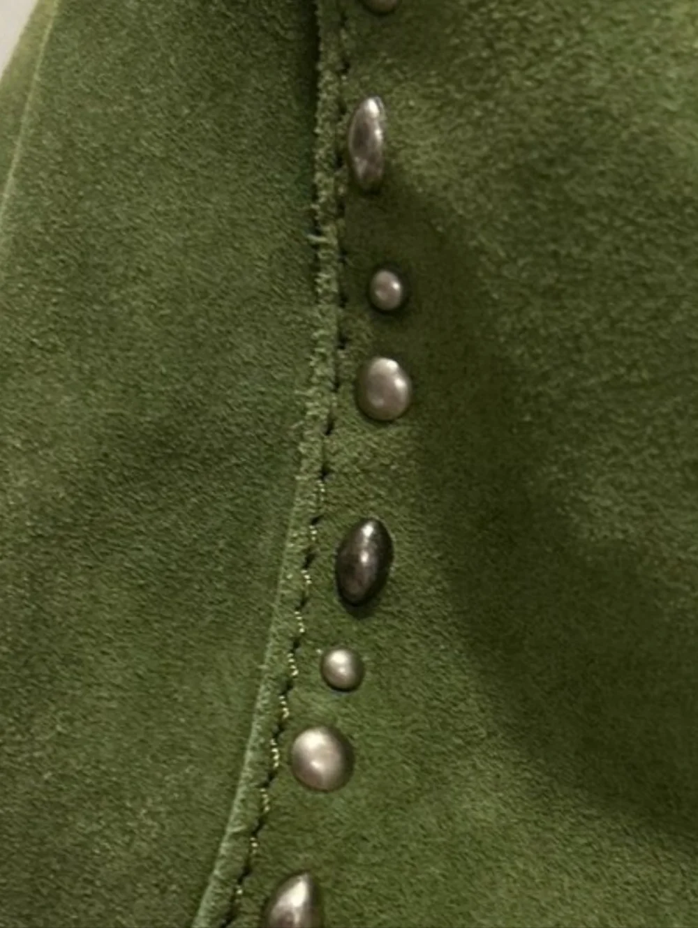 LUCKY BRAND green suede hobo shoulder bag - Picture 3 of 7